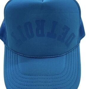Blue Detroit Trucker Hat